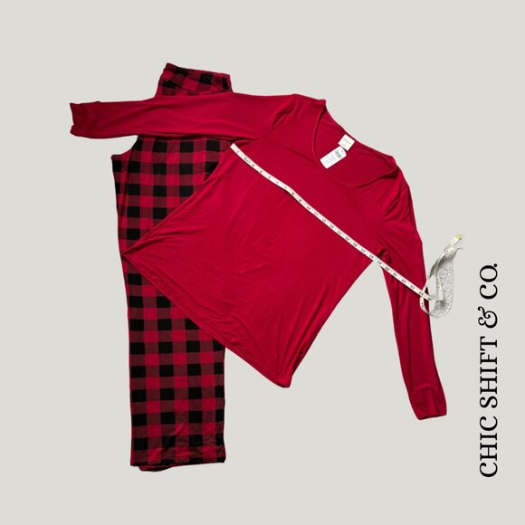 Soma Cool Nights PJ Set - Buffalo Plaid - Size S - Picture 1 of 7